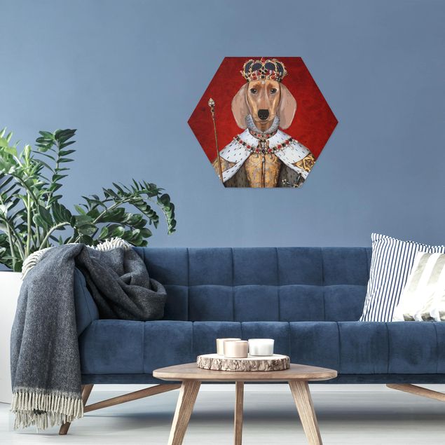 Dog wall art Animal Portrait - Dachshund Queen