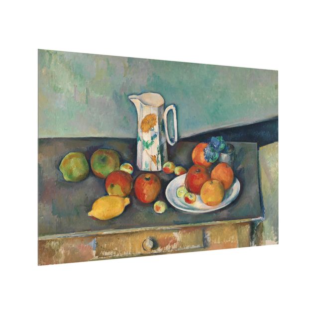 Glass splashback fruits and vegetables Paul Cézanne - Still Life Milk Jug
