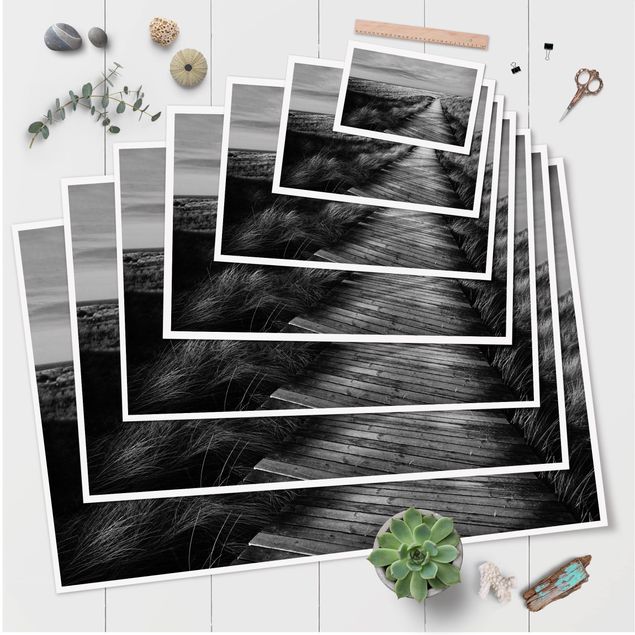 Prints black and white Dune Path On Sylt II