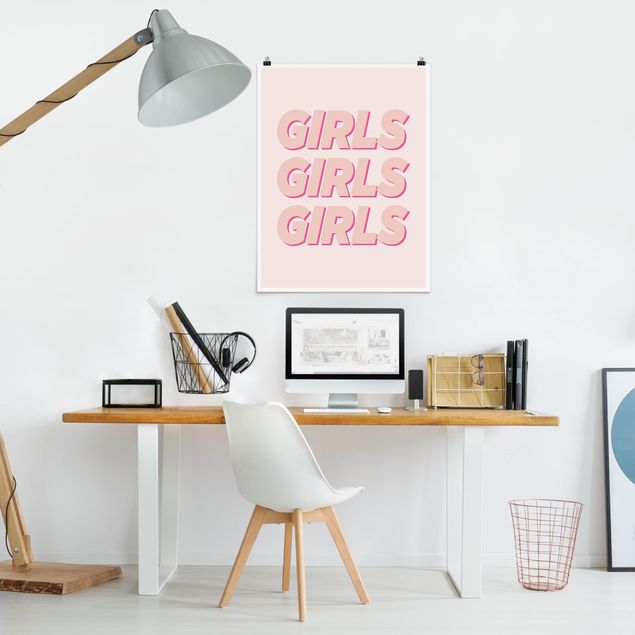 Modern art prints Girls Girls Girls