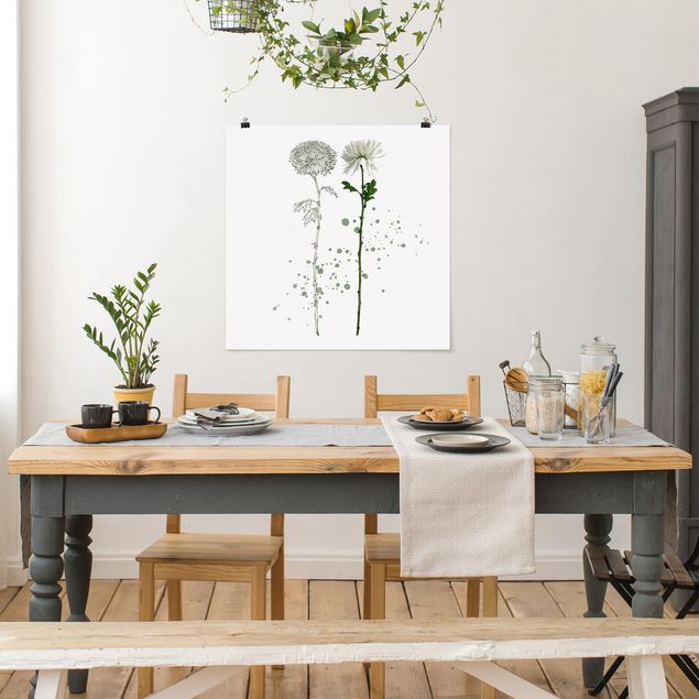 Kitchen Botanical Watercolour - Dandelion