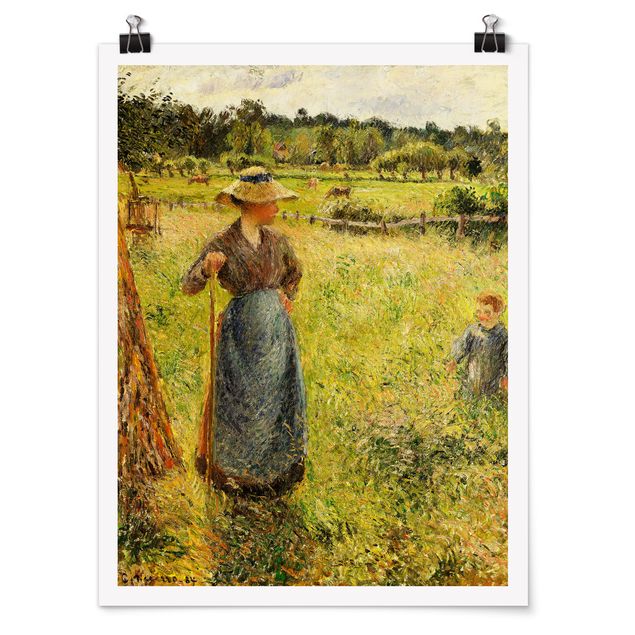 Art style post impressionism Camille Pissarro - The Haymaker