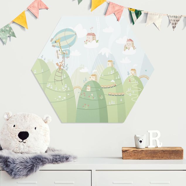 Nursery decoration Forest With Houses And Animals