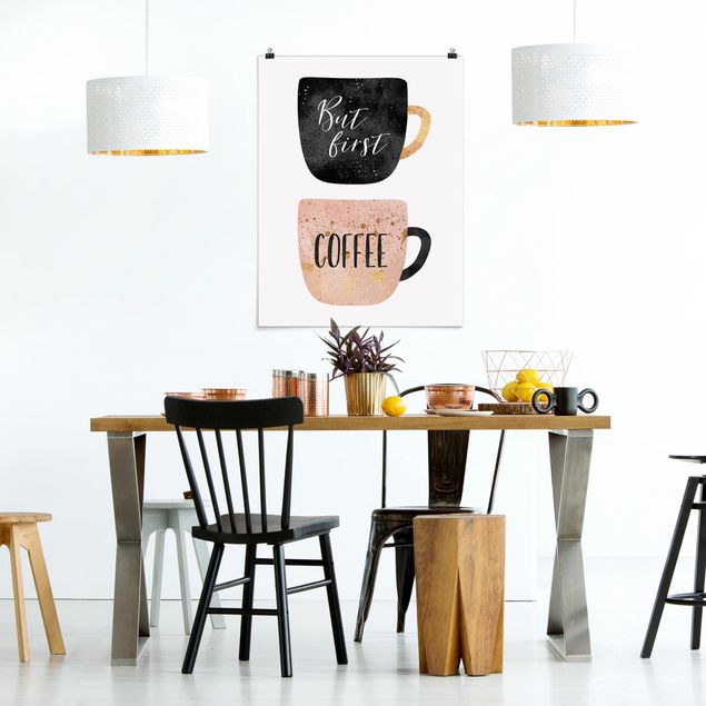 Posters art print But First, Coffee