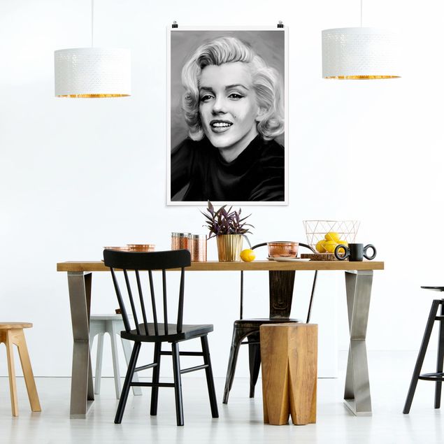 Retro photo prints Marilyn In Private