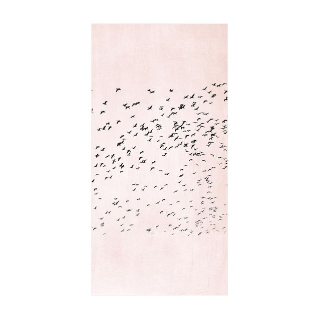 contemporary rugs Flock Of Birds In The Sunset