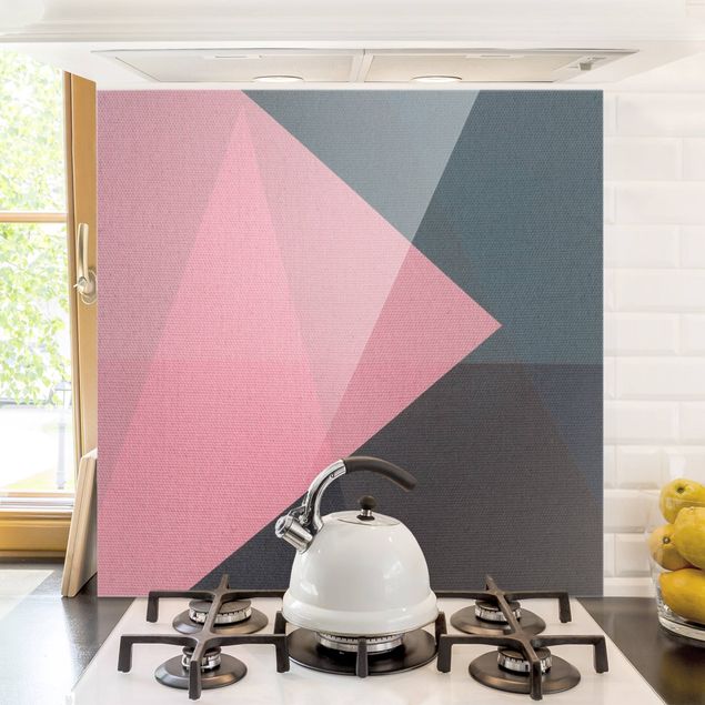 Kitchen Pink Transparency Geometry