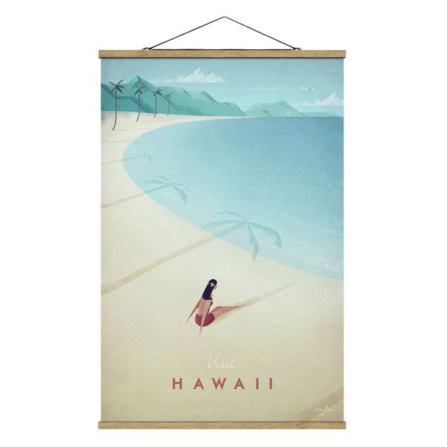 Mountain art prints Travel Poster - Hawaii