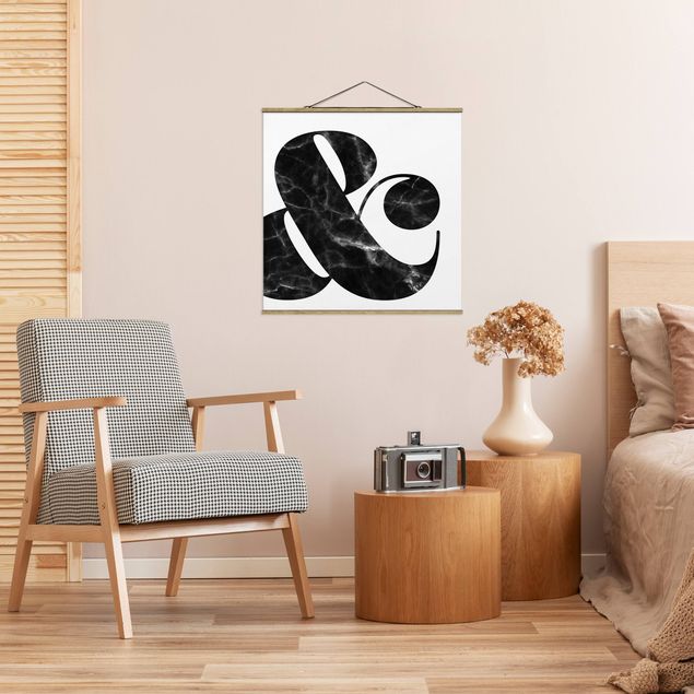Quote wall art Ampersand Marble