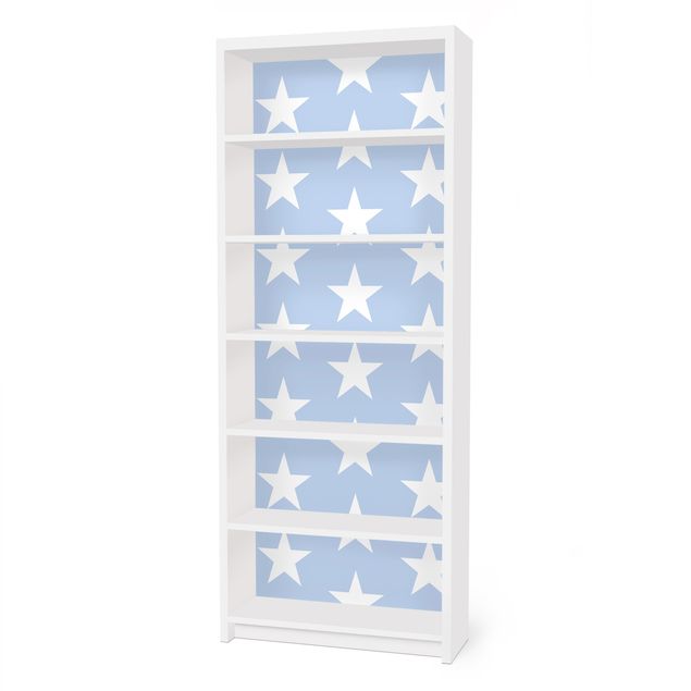 Self adhesive furniture covering White Stars On Blue