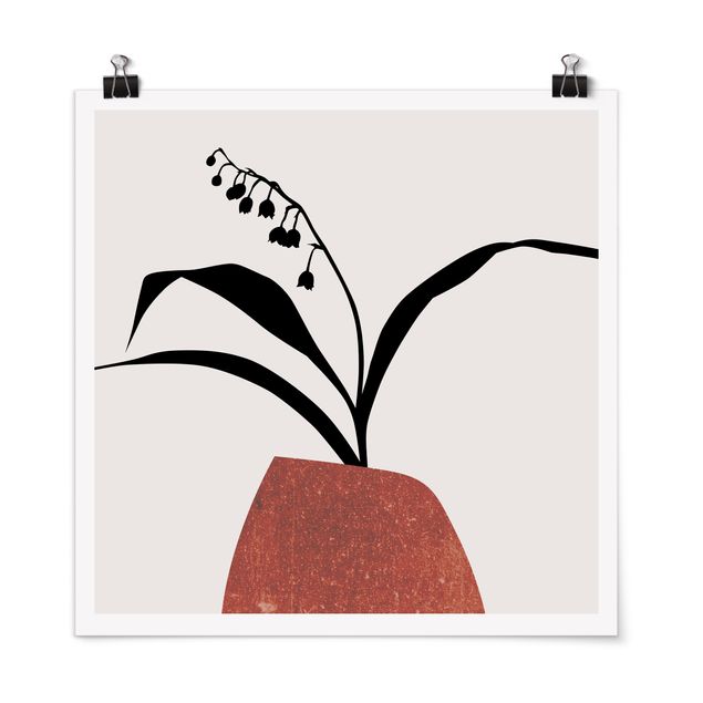 Posters art print Graphical Plant World - Lily Of The Valley