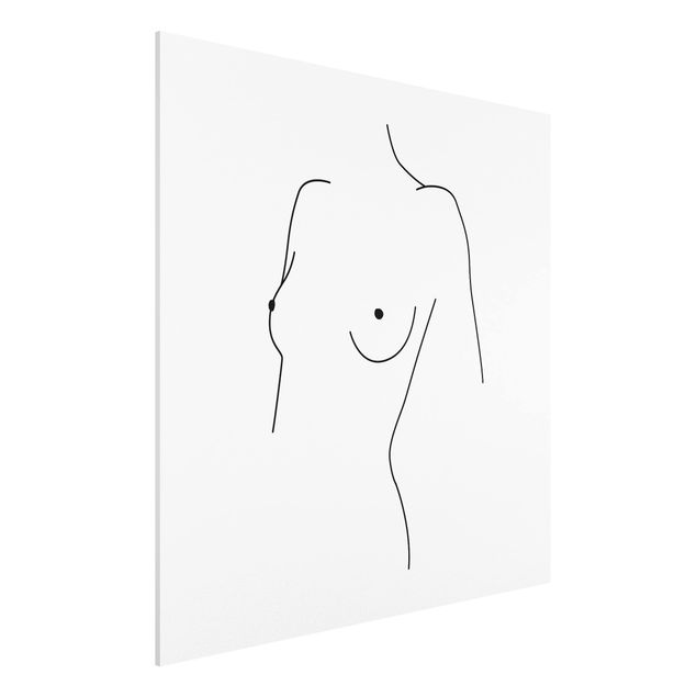 Art style Line Art Nude Bust Woman Black And White