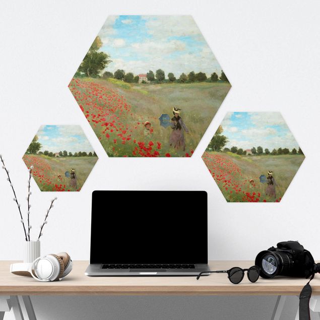 Forex photo prints Claude Monet - Poppy Field Near Argenteuil