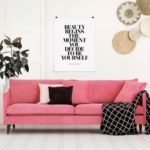 Quote wall art Be Yourself Coco Chanel