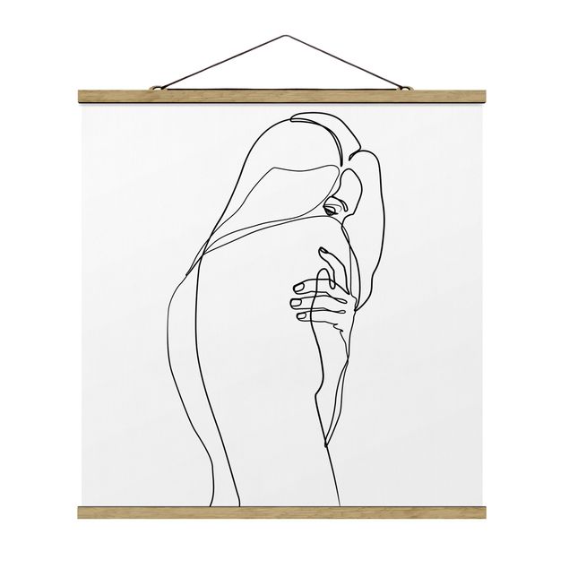 Abstract art prints Line Art Nude Shoulder Black And White
