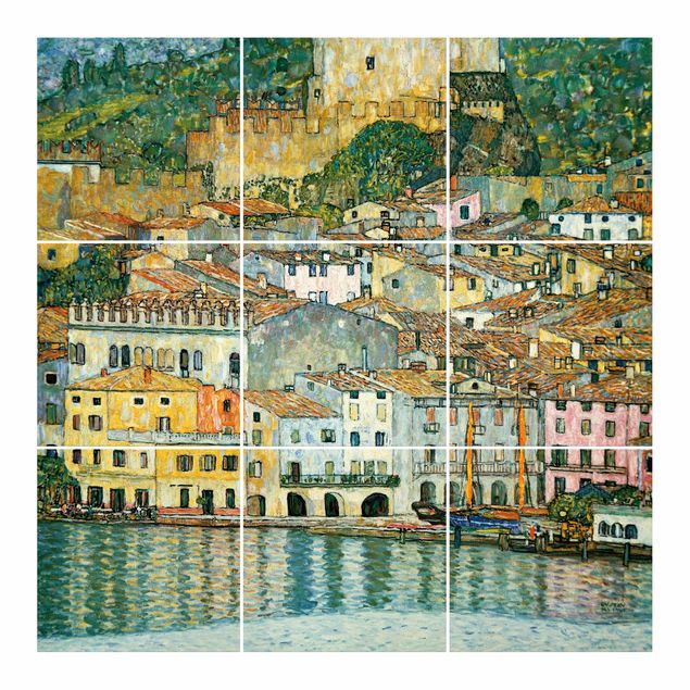 Bathroom tile stickers Gustav Klimt - Malcesine On Lake Garda