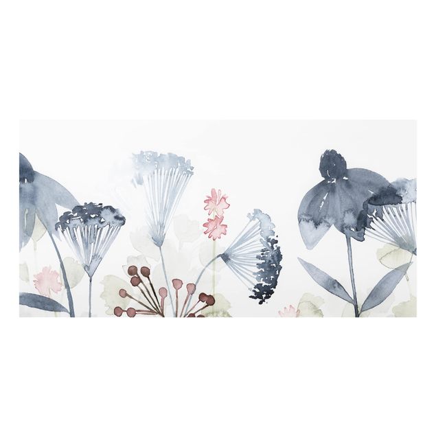 Glass Splashback - Wildflower Watercolor I - Landscape 1:2