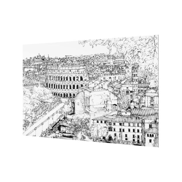 Glass Splashback - City Study - Rome - Landscape 2:3