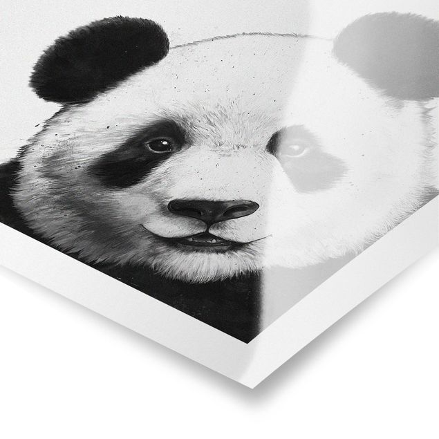 Animal canvas Illustration Panda Black And White Drawing