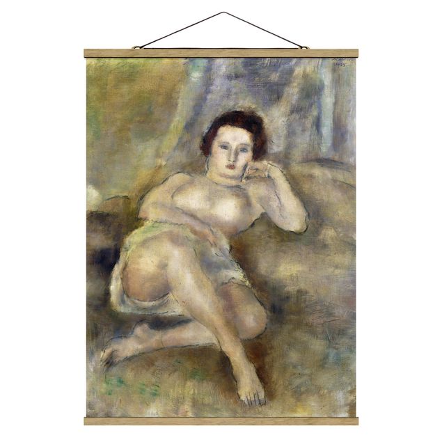 Contemporary art prints Jules Pascin - Lying young Woman