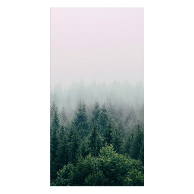 Shower wall cladding - Foggy Forest Twilight