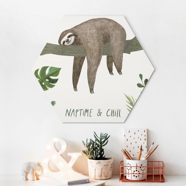Animal wall art Sloth Sayings - Chill