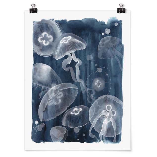 Posters animals Moon Jellyfish I