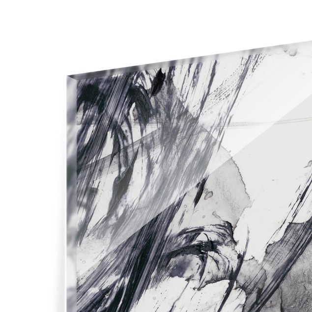 Glass Splashback - Sonar Black And White I - Landscape 1:2
