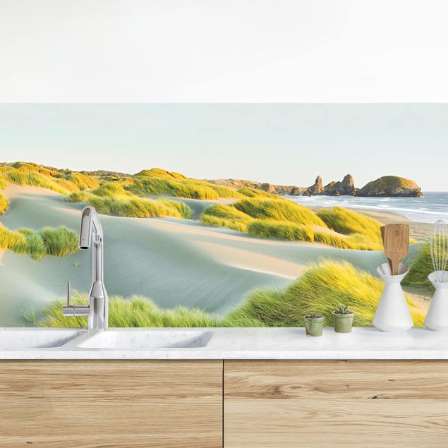 Kitchen Dunes And Grasses At The Sea