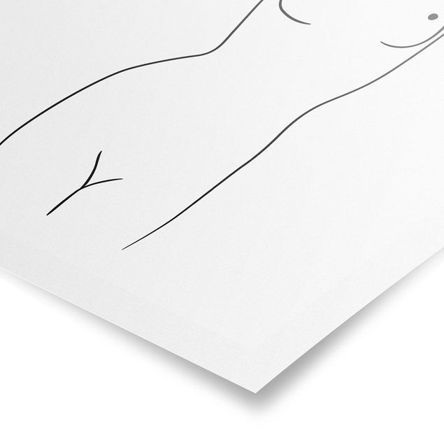 Posters black and white Line Art Nude Black And White