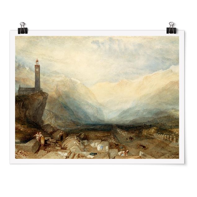 Mountain art prints William Turner - The Splugen Pass