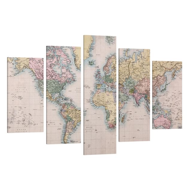 Vintage posters Vintage World Map Around 1850