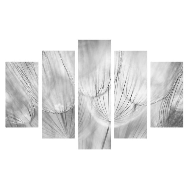 Dandelion canvas Dandelion Macro Shot In Black And White