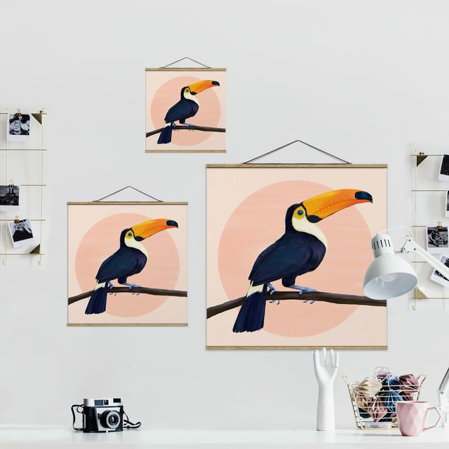 Laura Graves Art Illustration Bird Toucan Painting Pastel
