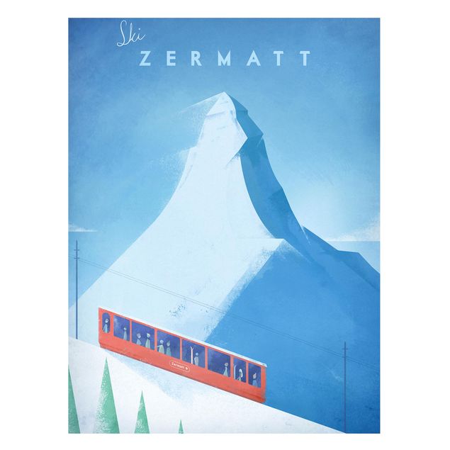 Prints landscape Travel Poster - Zermatt