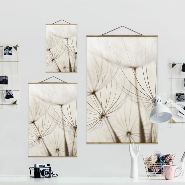 Fabric print with posters hangers Gentle Grasses