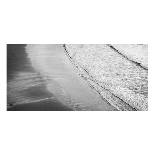 Prints landscape Soft Waves On The Beach Black And White