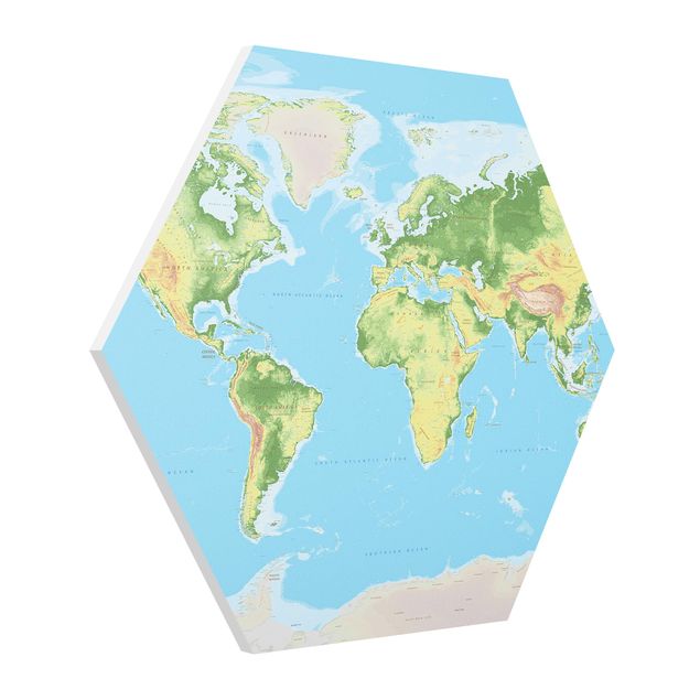 Forex prints Physical World Map