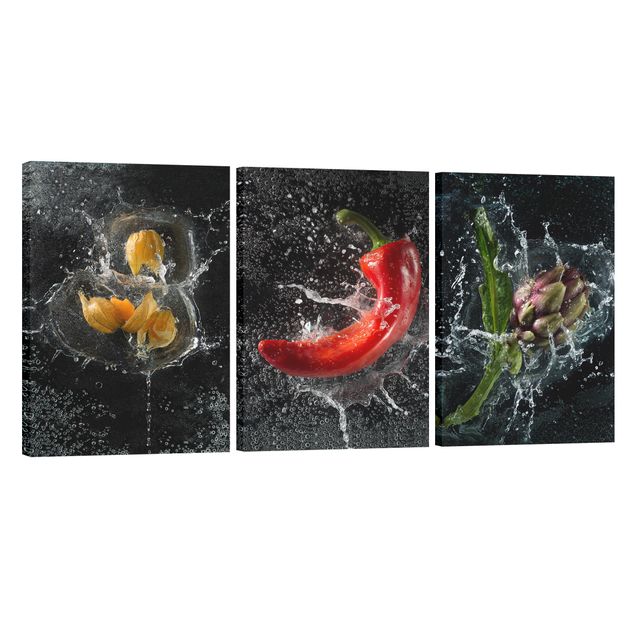 Flower print Pepper artichoke Physalis Splash