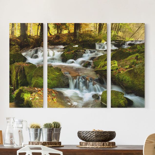 Kitchen Waterfall Autumnal Forest