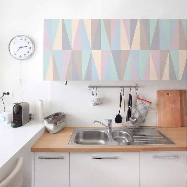 Nursery decoration Triangles In Pastel Colours