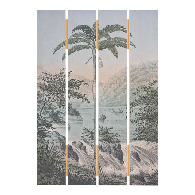 Andrea Haase Vintage Illustration - Landscape With Palm Tree