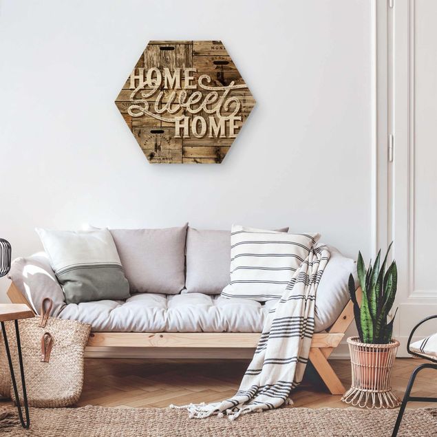 Wood prints sayings & quotes Home sweet Home Wooden Panel