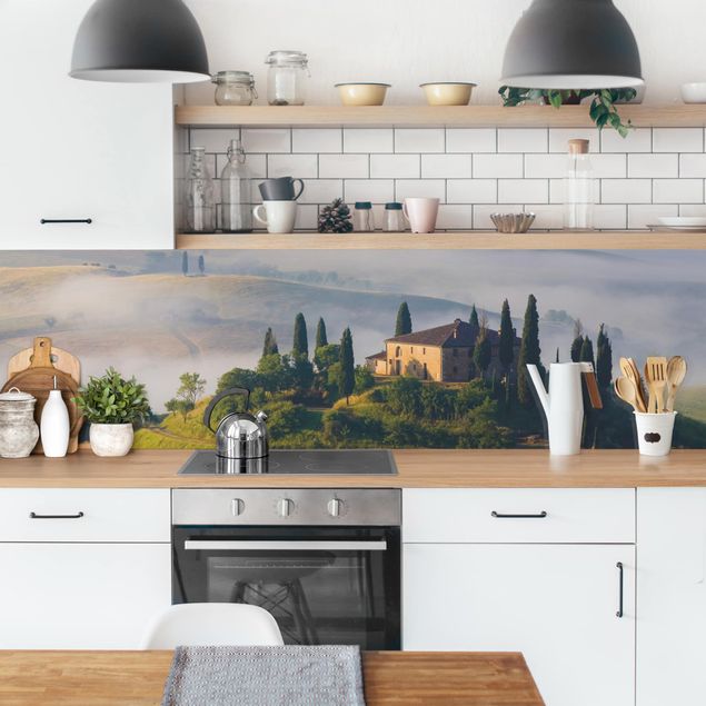 Kitchen splashback landscape Country Estate In The Tuscany