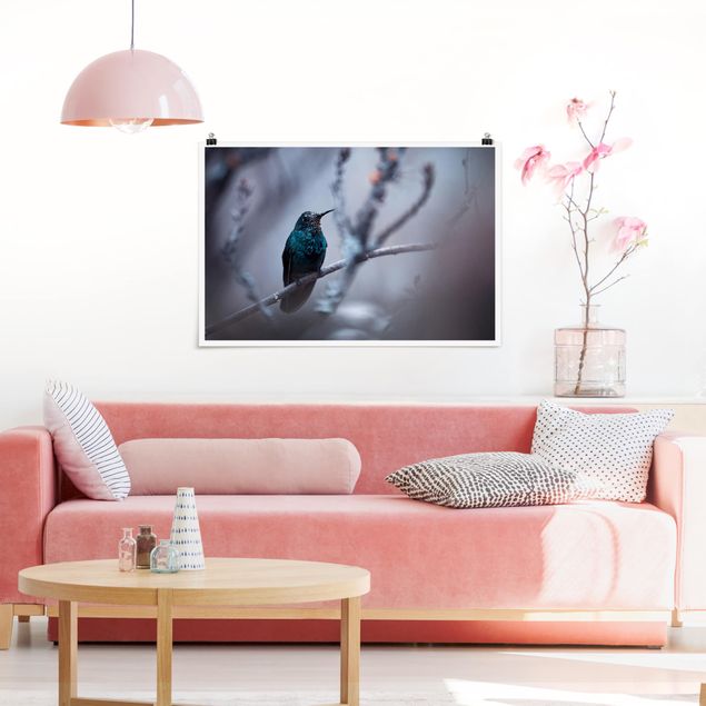 Modern art prints Hummingbird In Winter