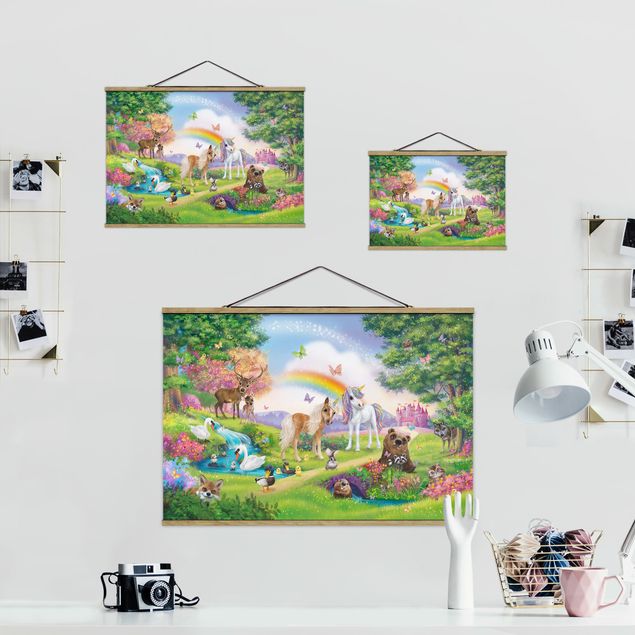 Prints Enchanted Forest With Unicorn
