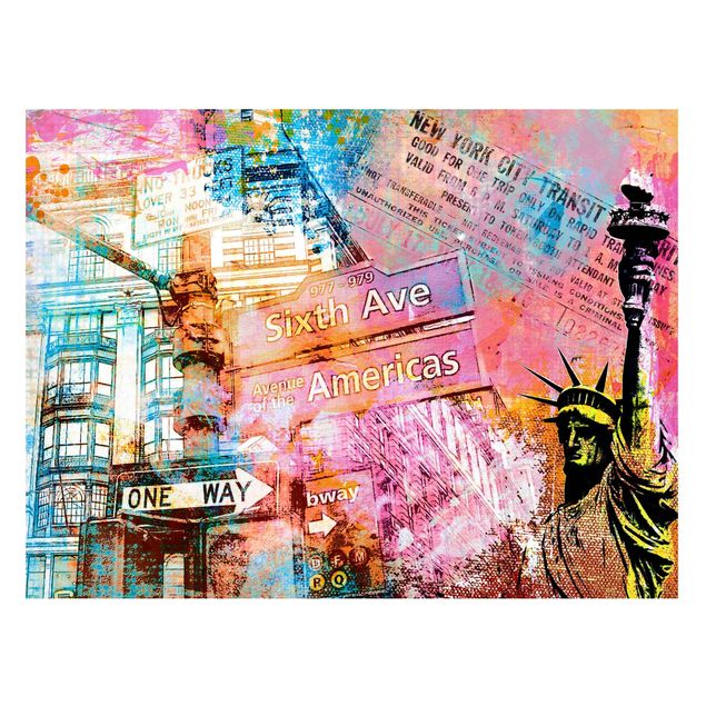 Prints New York Sixth Avenue New York Collage