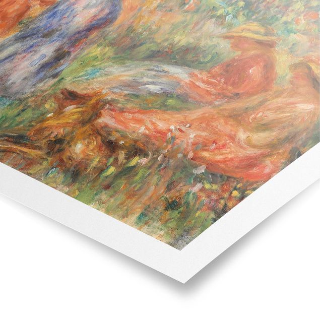 Posters art print Auguste Renoir - Three Women and Child in a Landscape