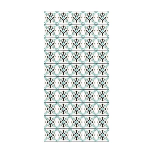 rug tile pattern Backsplash Brown Turquoise