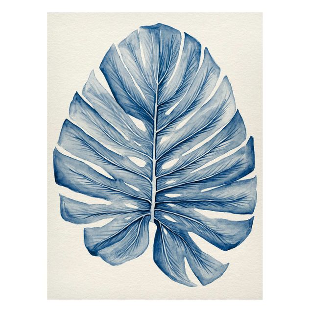 Magnet boards flower Drawing Tropical Monstera In Indigo